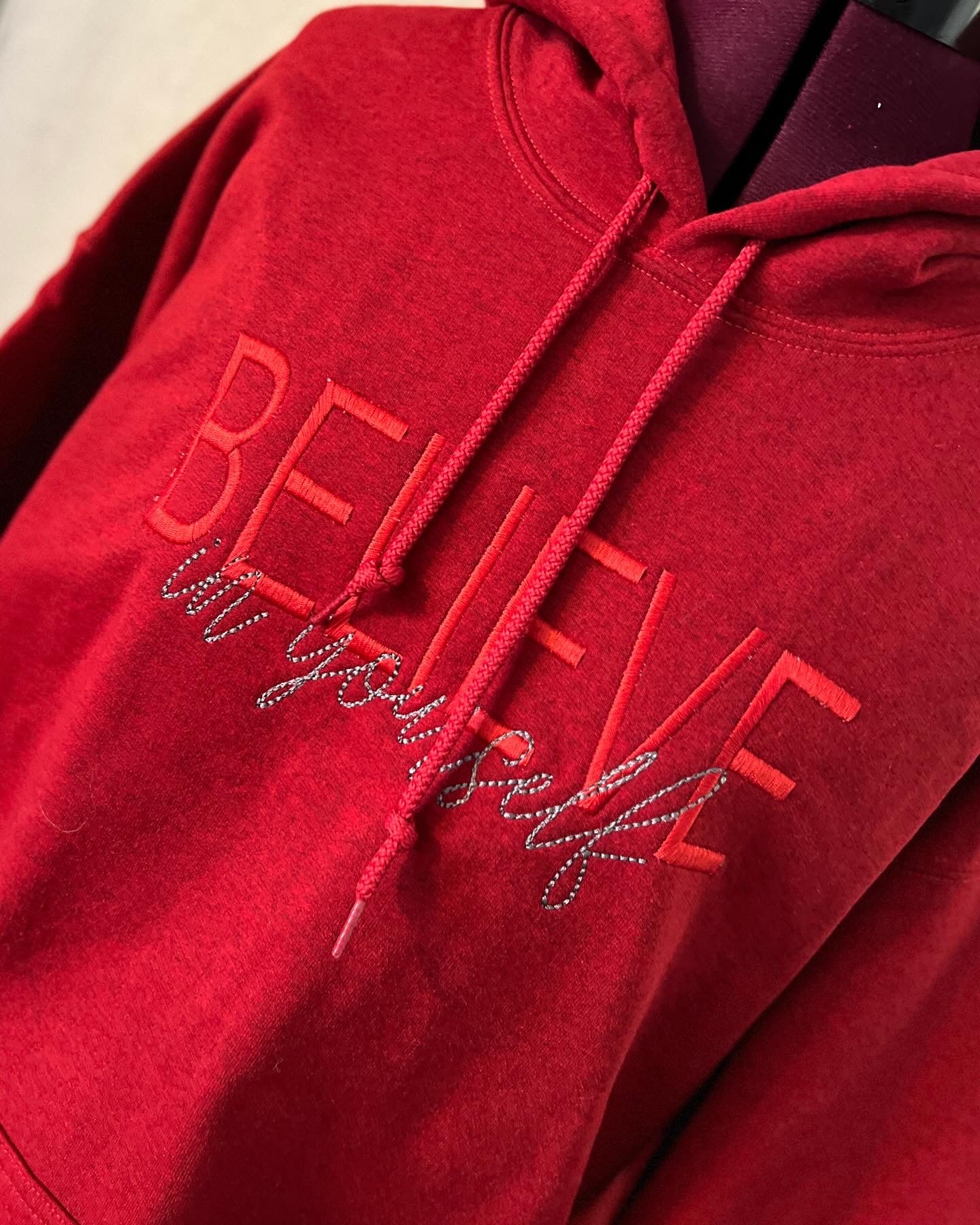 Believe In Yourself Embroidered Shirt – Motivational Apparel for Daily Inspiration