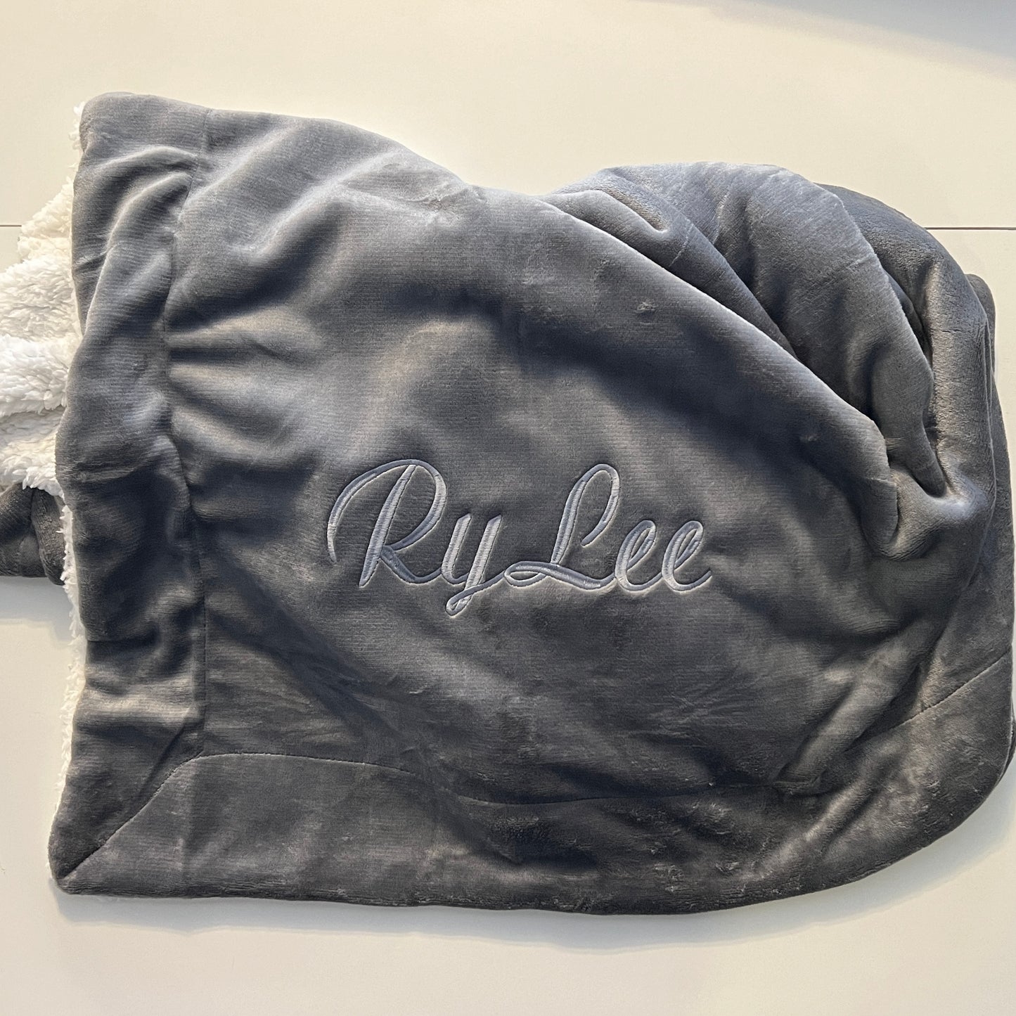 Embroidered Throw (Personalized)