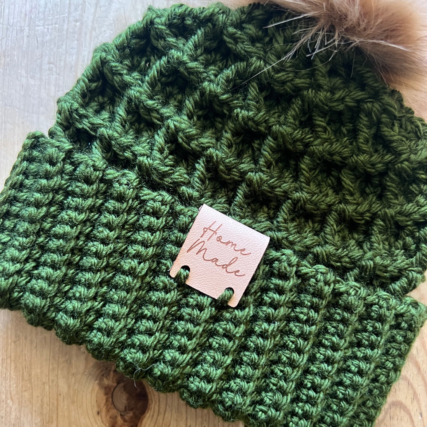 NEWBORN-Forest Green Crochet Beanie