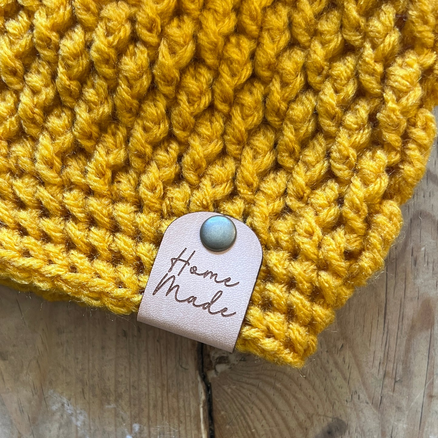 BABY-Golden Crocheted Beanie, Small