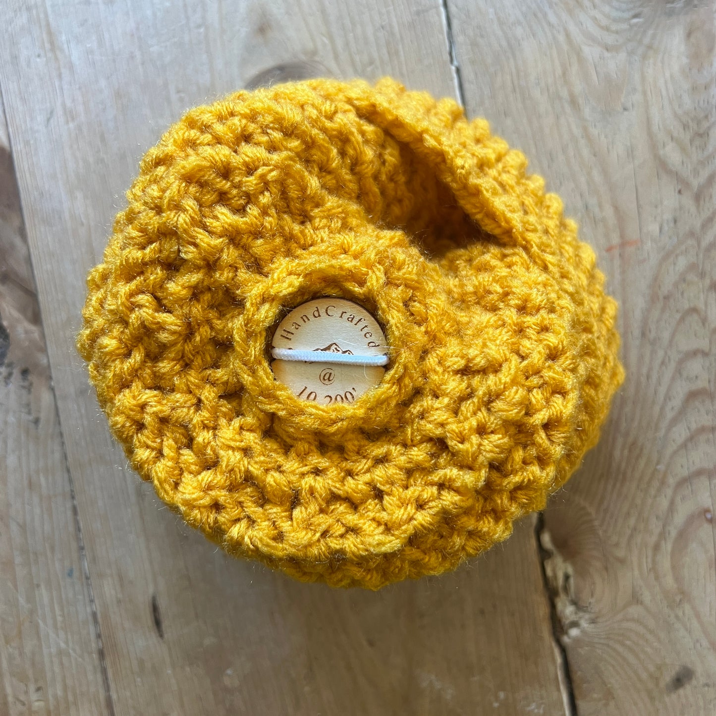 BABY-Golden Crocheted Beanie, Small