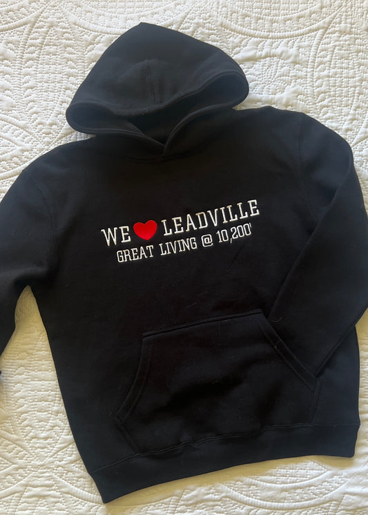 We ❤️ Leadville – Great Living @ 10,200′ Hoodie