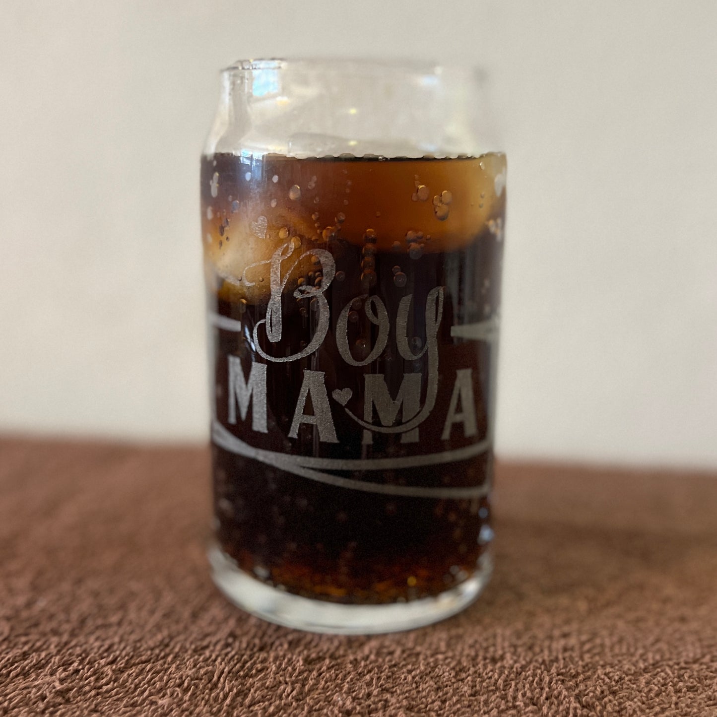 Boy Mama - Glass Can Tumbler