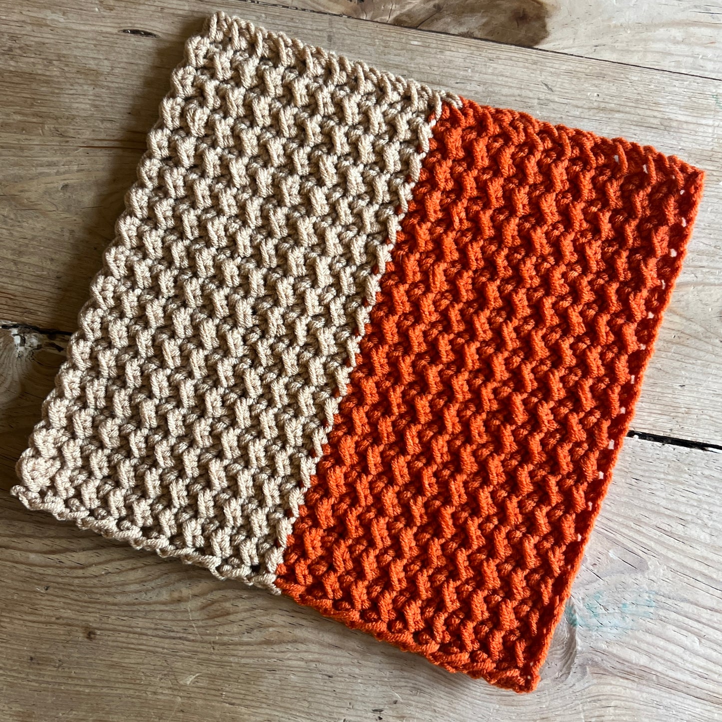 Hand Crocheted Cotton/Acrylic Blend Washcloth