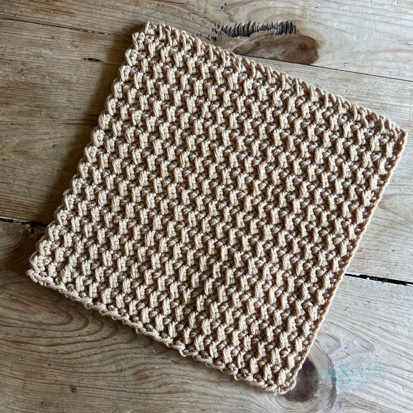 Hand Crocheted Cotton/Acrylic Blend Washcloth
