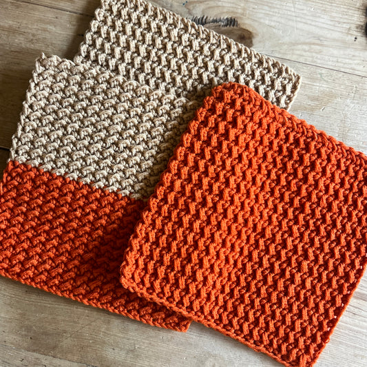 Hand Crocheted Cotton/Acrylic Blend Washcloth