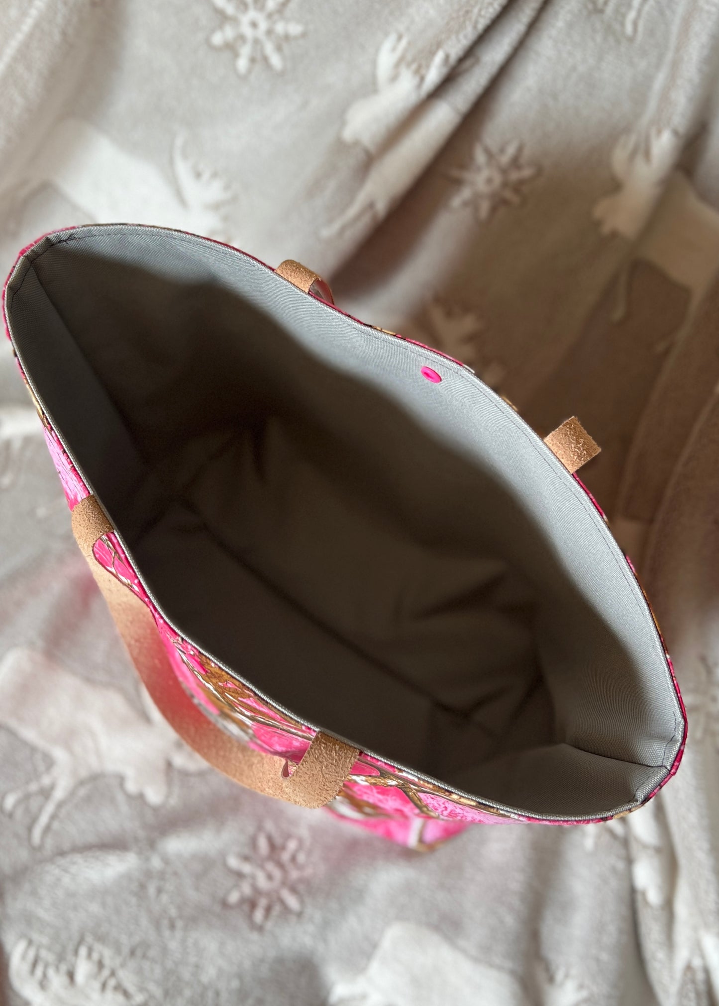 Pink Camo Tote Bag – Handmade Everyday Purse with Spacious Interior