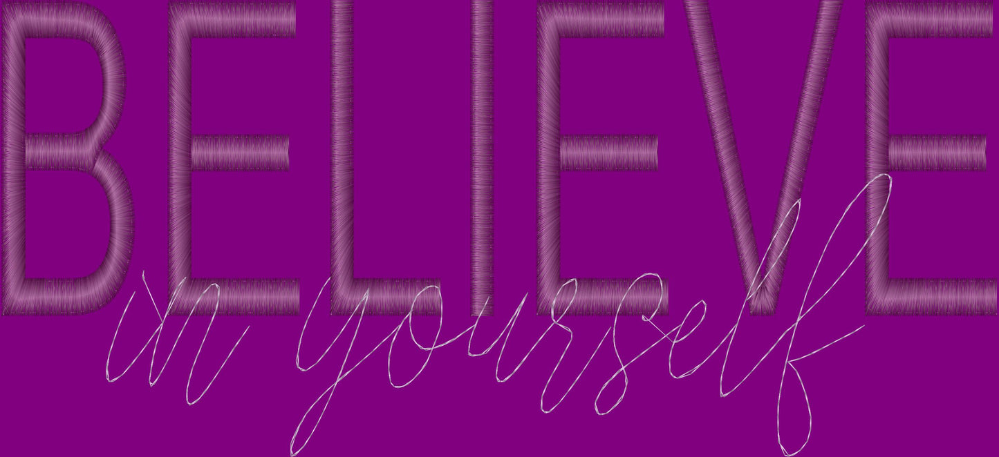 Believe In Yourself Embroidered Shirt – Motivational Apparel for Daily Inspiration