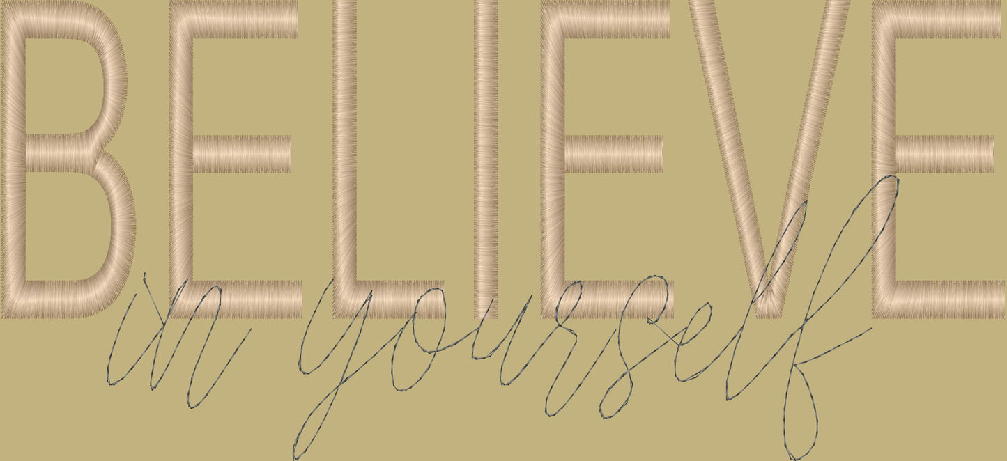 Believe In Yourself Embroidered Shirt – Motivational Apparel for Daily Inspiration