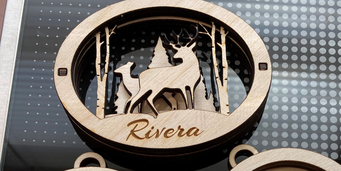 Personalized-Christmas Ornament- 3D Wood