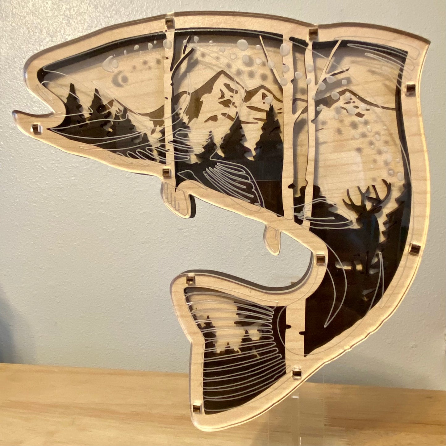 Lake Trout - 3D Wood Art