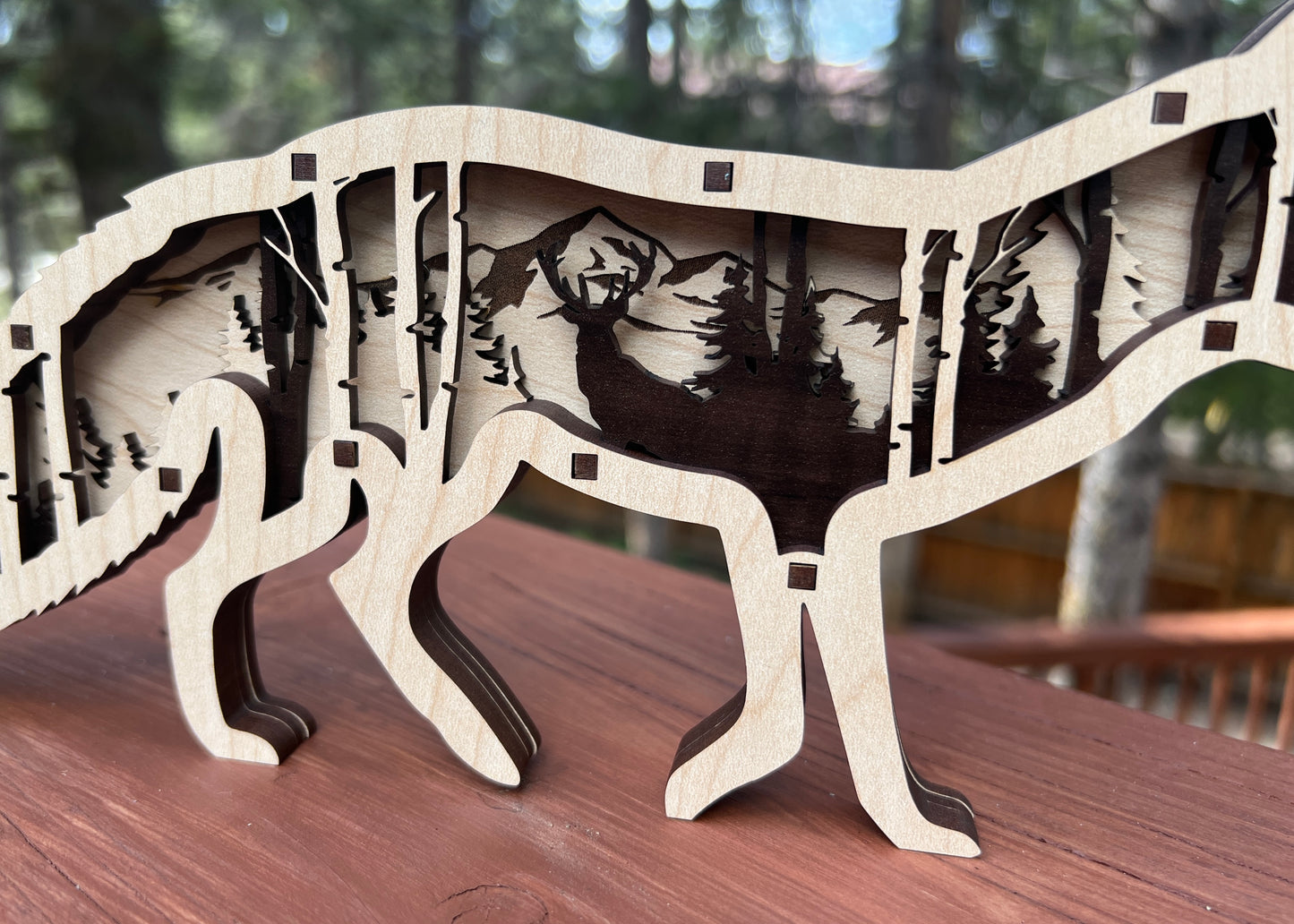 Fox - 3D Wood Art