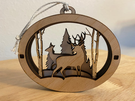 Scenic 3D Buck Ornament-SVG DOWNLOAD