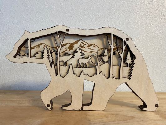 Bear - 3D Wood Art