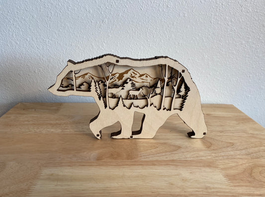 Bear - 3D Wood Art