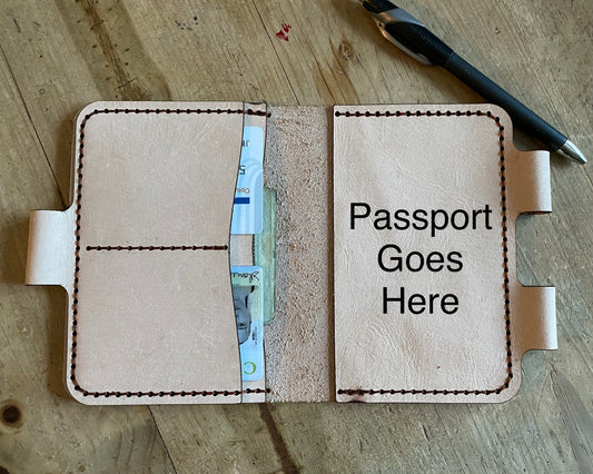 LASER READY - Passport Wallet Digital Pattern - Leather - SVG