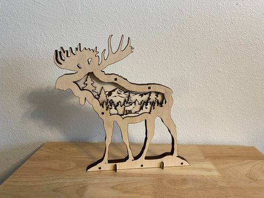 Scenic 3D Moose-SVG DOWNLOAD