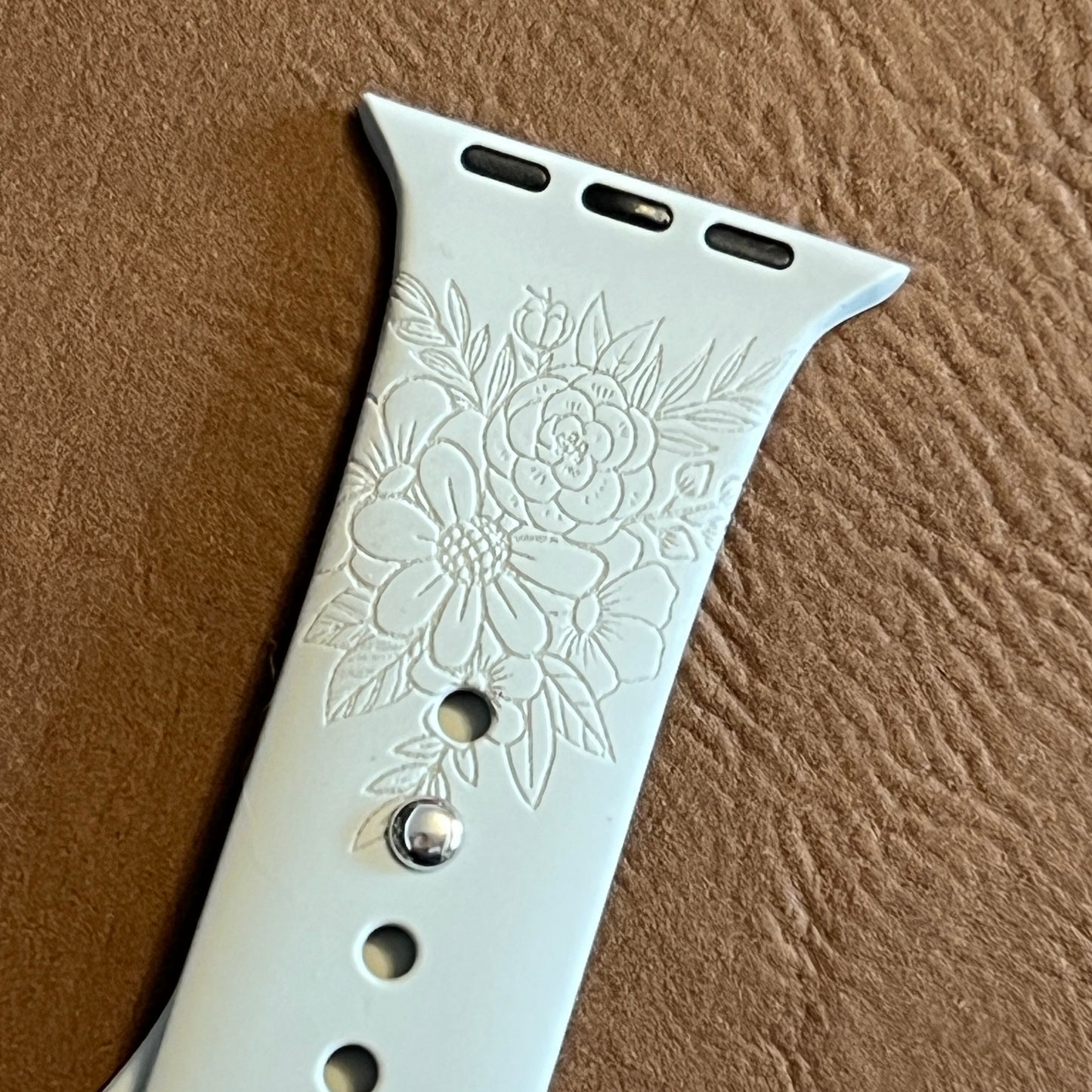 Personalized MOM Engraved Silicone Watch Band