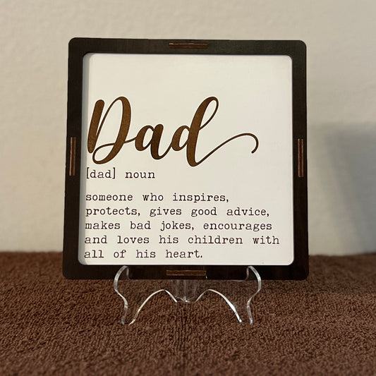 Engraved Desk Sign for Dad