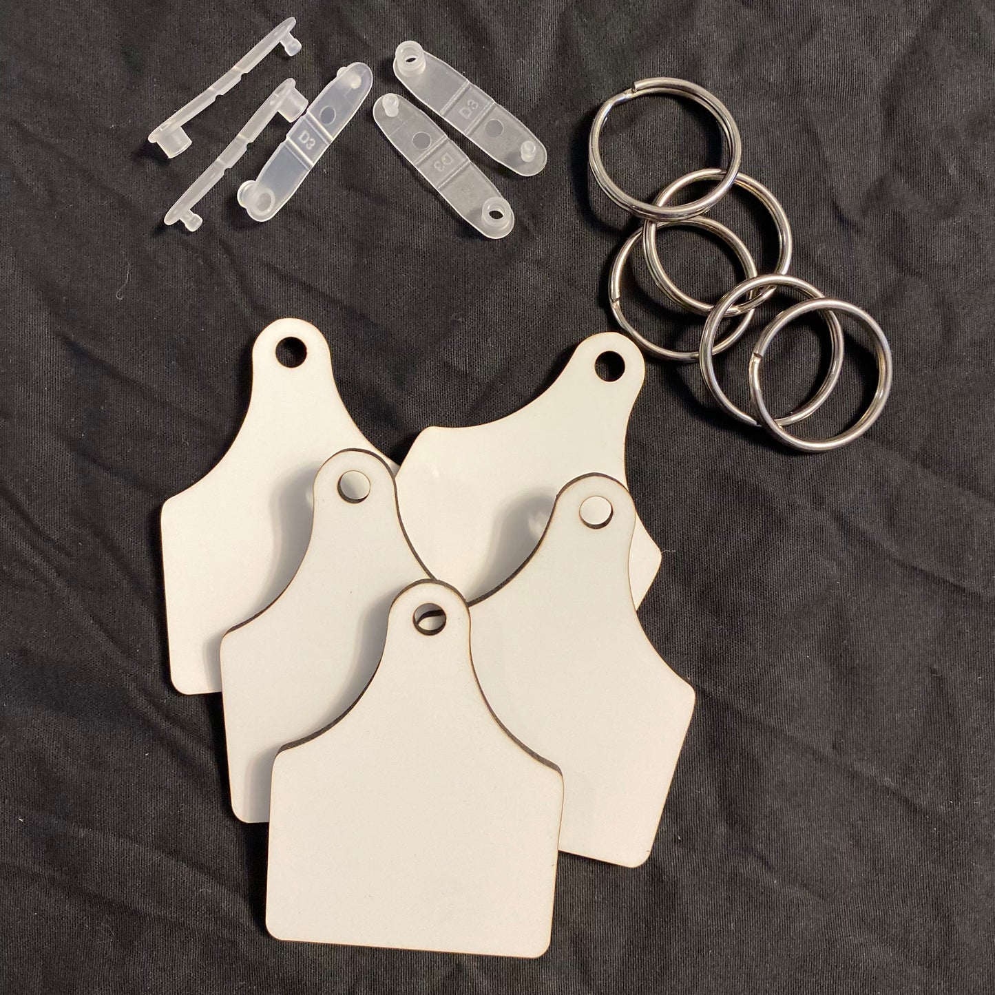 Key chain Pack-COW TAG, Sublimation BLANK-Unisub Hardwood/One Sided