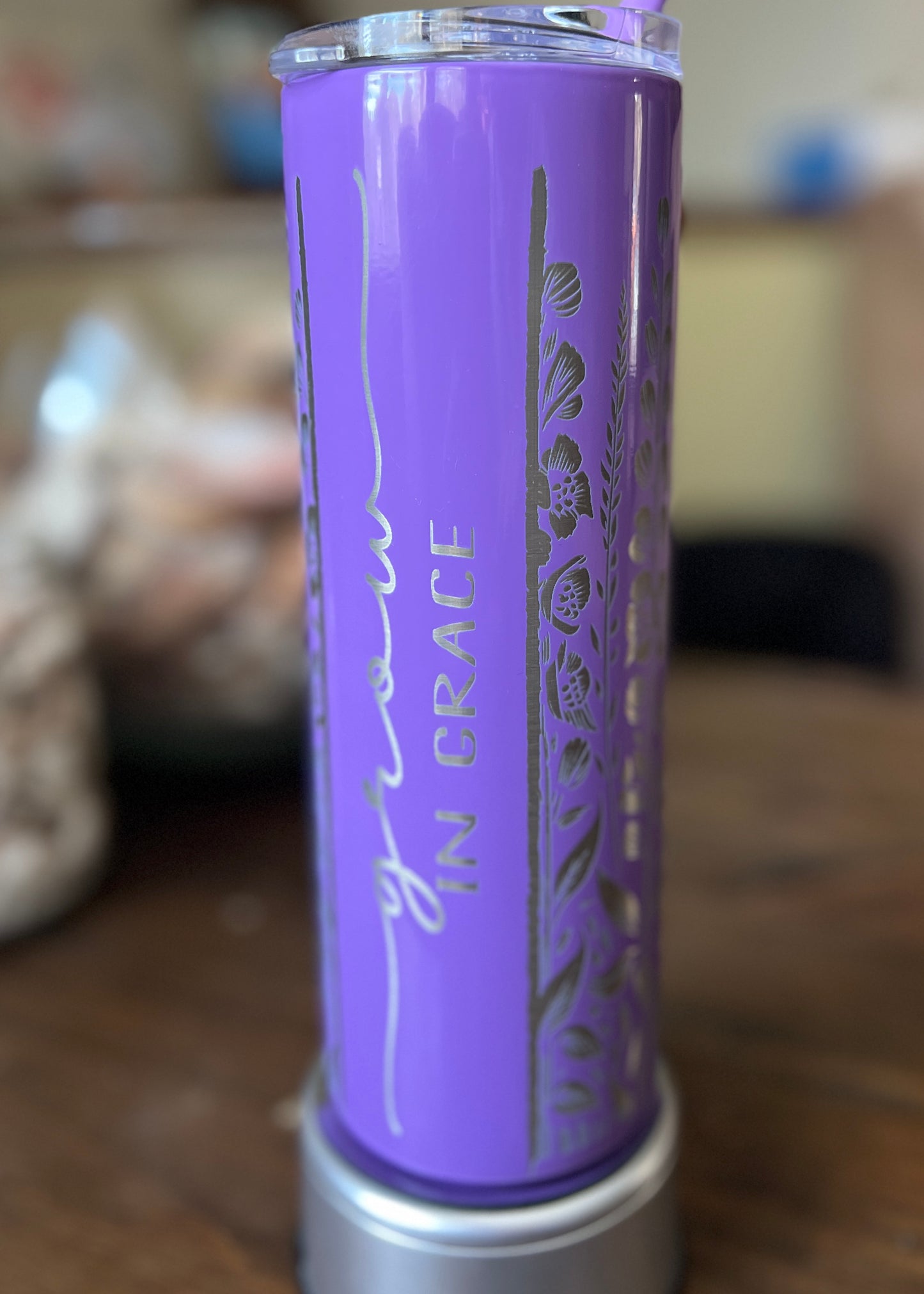 Grow in Grace – 20oz Laser Engraved Skinny Tumbler