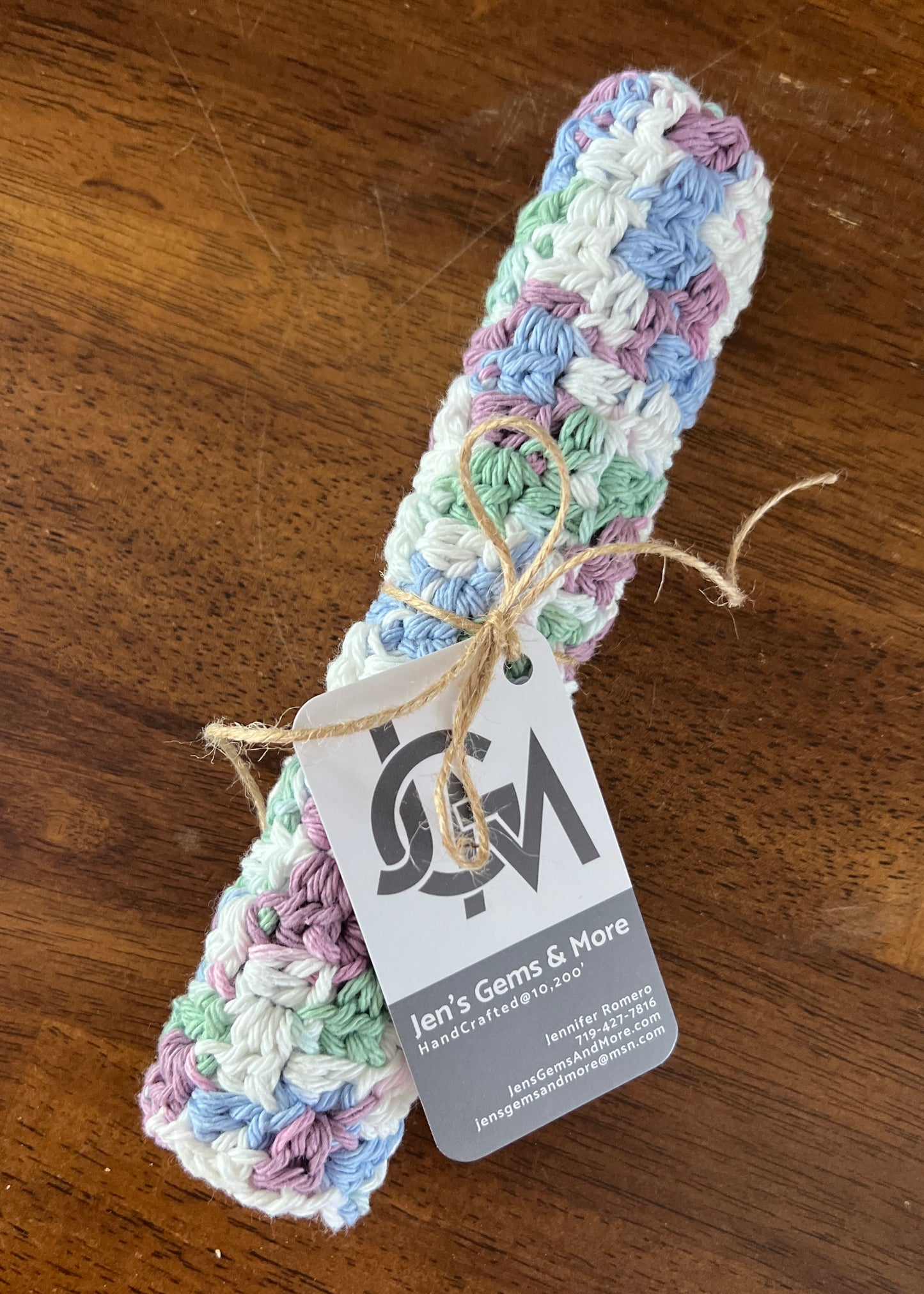 Hand-Crocheted Cotton Dishcloth – 8.5"x8.5" (Color=Freshly Pressed)