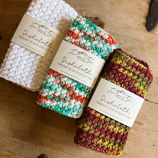 Hand Crocheted 100% Cotton Dishcloth