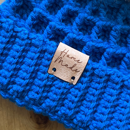 BABY-Royal Blue Crocheted Beanie, Small