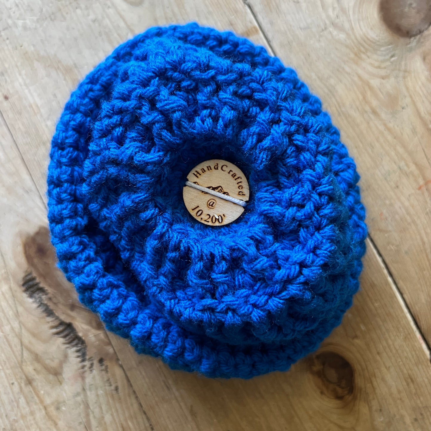 BABY-Royal Blue Crocheted Beanie, Small