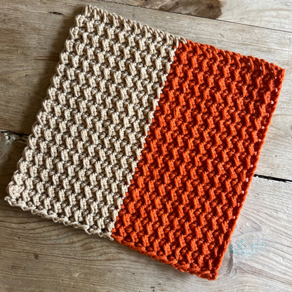 Hand Crocheted Cotton/Acrylic Blend Washcloth