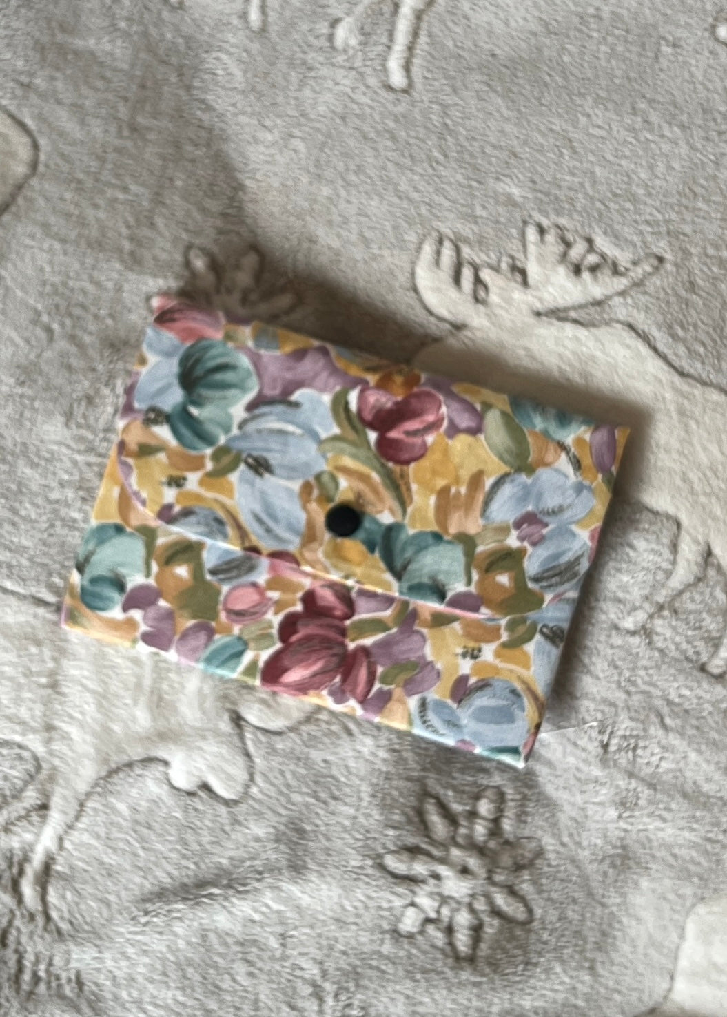 Pastel Floral Large Wallet – Spring Garden Clutch Organizer