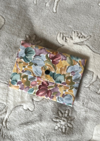 Pastel Floral Large Wallet – Spring Garden Clutch Organizer