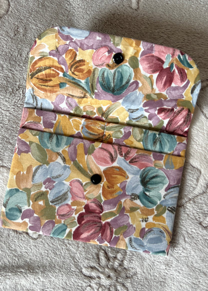 Pastel Floral Large Wallet – Spring Garden Clutch Organizer