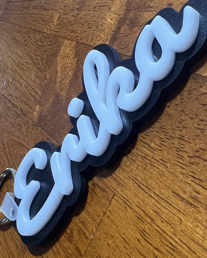 Custom 3D Name Keychain & Backpack Tag – Personalized