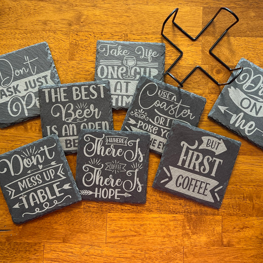 Funny Slate Coasters