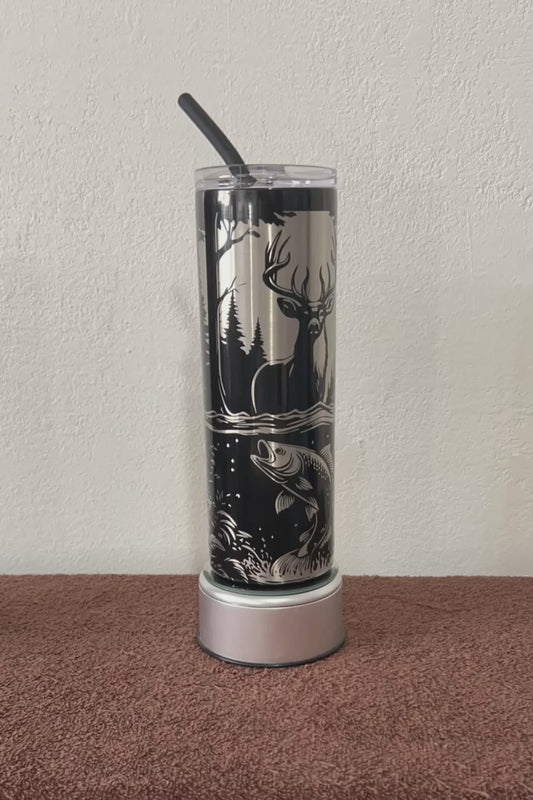 Wilderness Duo – 20oz Laser Engraved Skinny Tumbler