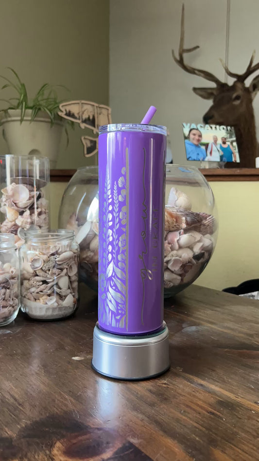 Grow in Grace – 20oz Laser Engraved Skinny Tumbler