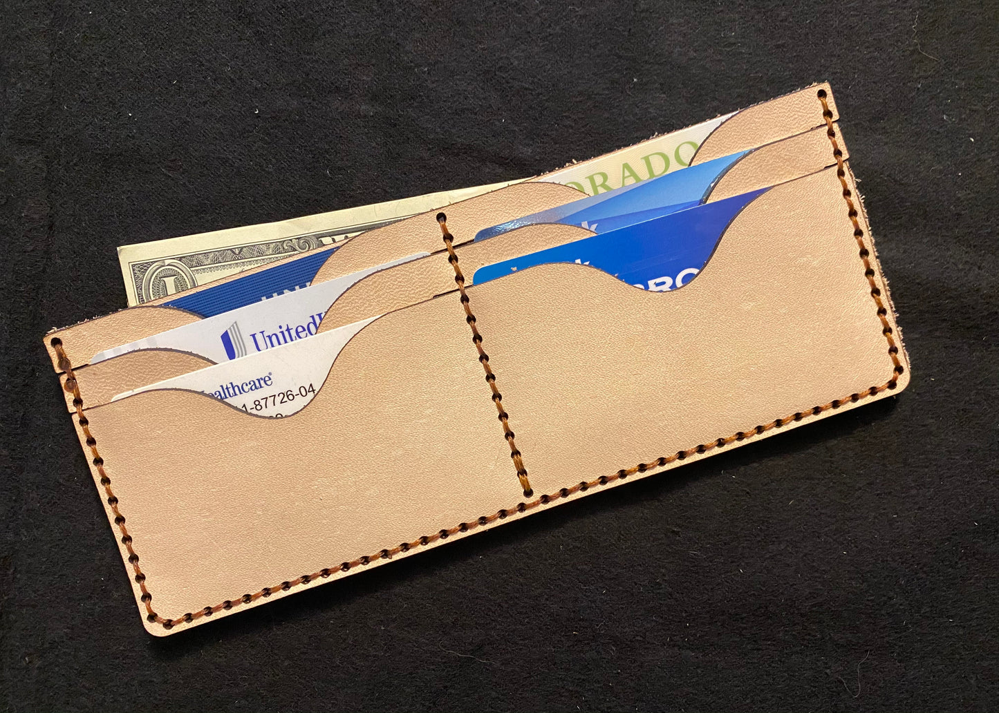 Hand Stitched Long Card Sleeve