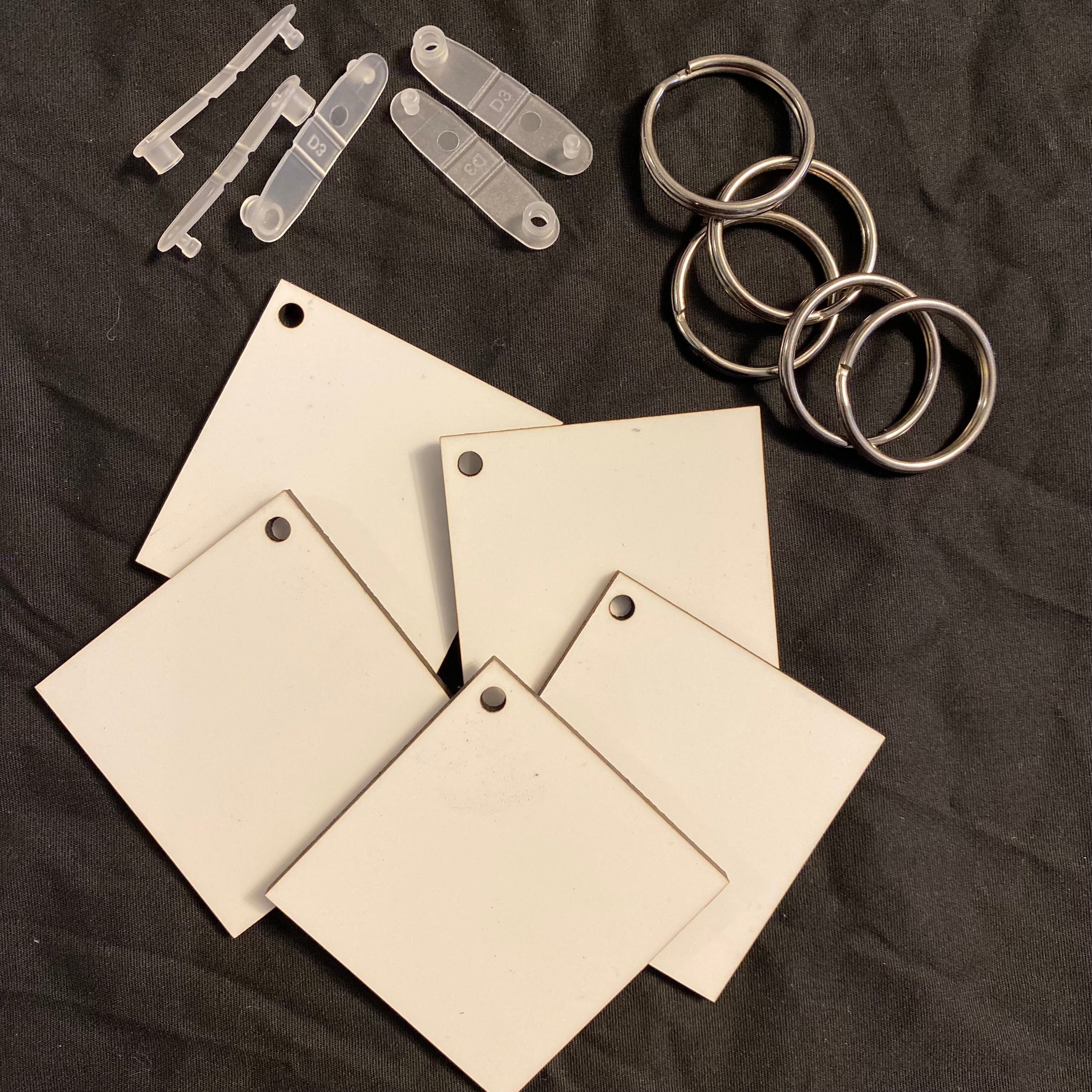 Key chain Pack-SQUARE, Sublimation BLANK-Unisub Hardwood/One Sided ...